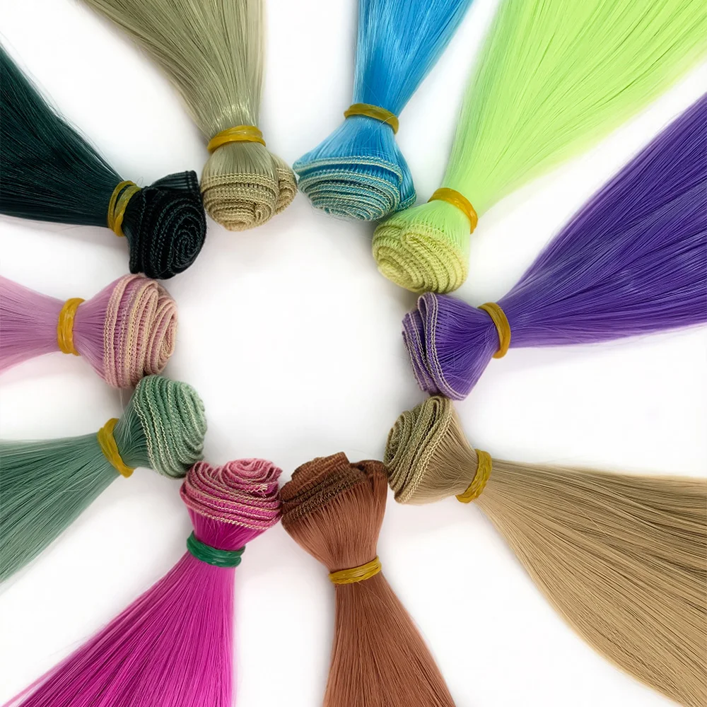 Heat‑Resistant Synthetic Hair Wefts, 25 Cm Doll Hair For Bjd, Barbie, Diy Doll Wig Making