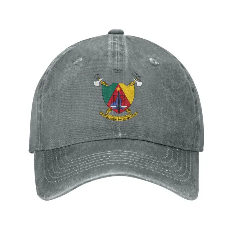 Custom Cotton Coat Of Arms Of Cameroon Baseball Cap Sun Protection Women Men's Adjustable Dad Hat Summer