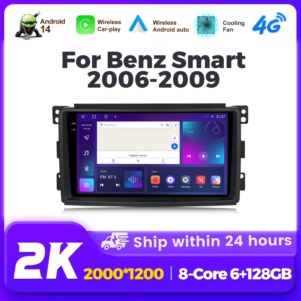 autoradio-8-cœurs-ts18-pour-mercedes-benz-smart-fortwo-451-2005-–-2015-android-14-sans-fil-carplay-auto-multimedia-gps-2-din-stereo-carplay-sans-fil-systemes-intelligents-auto-carplay-voiture-autoradio-carplay-voiture