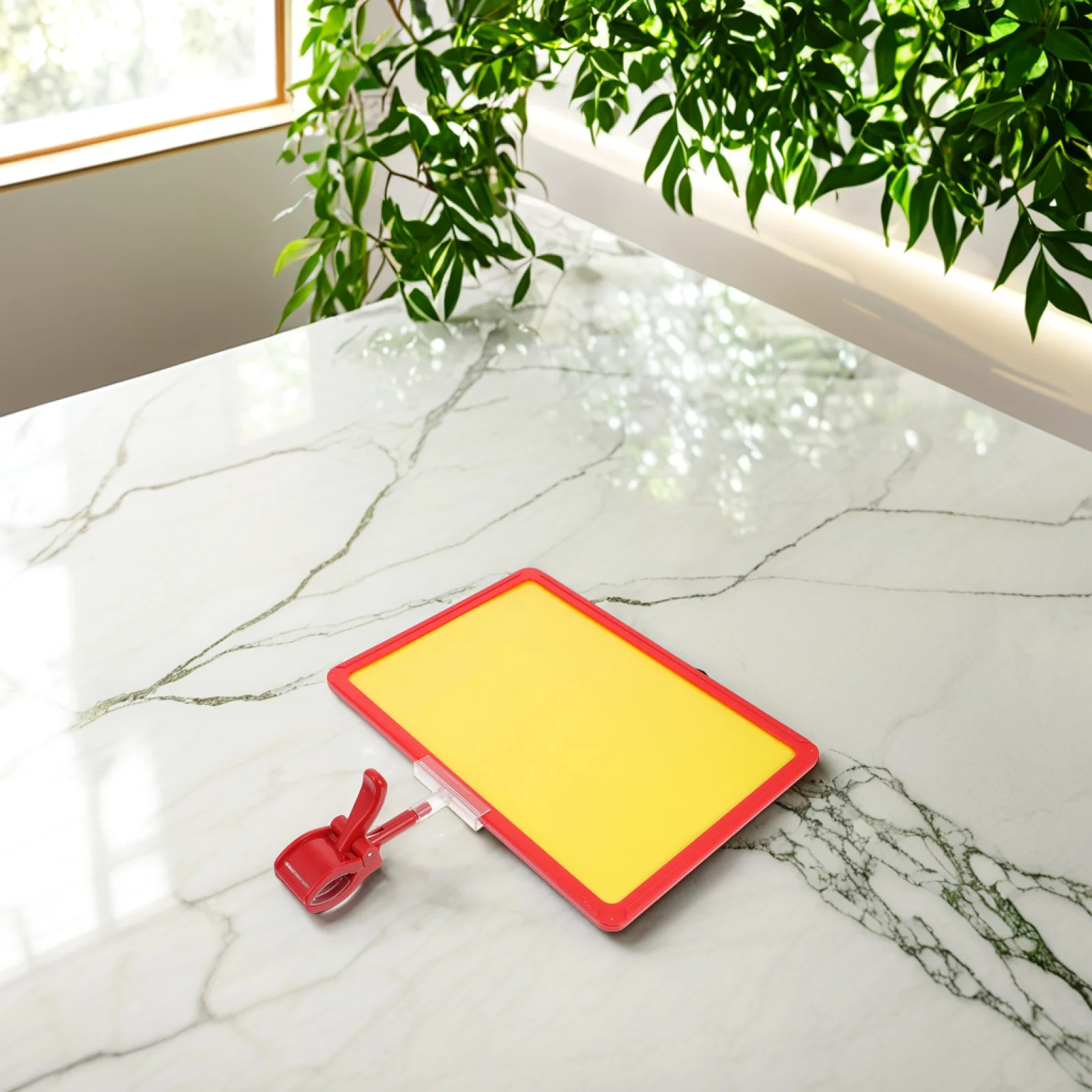 A4 Clip Merchandise Sign Holder with Tags Clips Label Small Blackboard