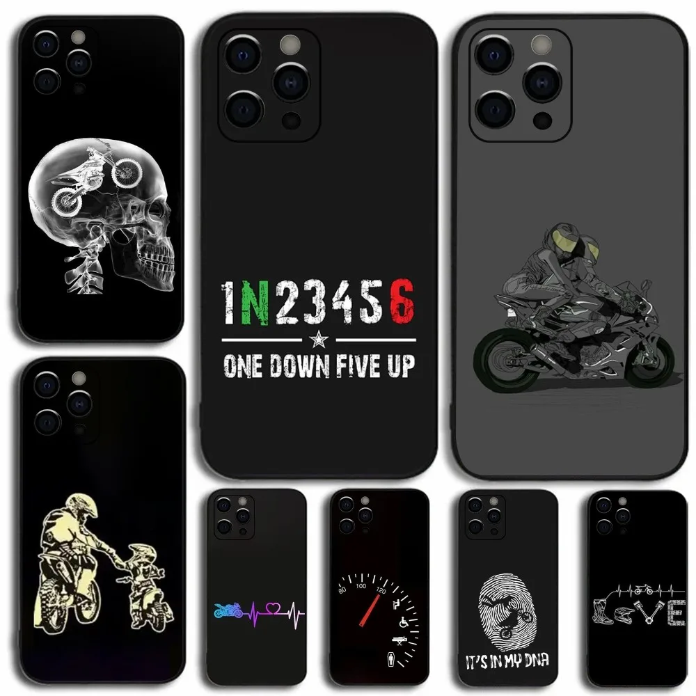 Чехол для телефона Moto Cross Motorcycle Sport для Apple iPhone 15,14,13,12,11,Pro,X,XS,Max,XR,Plus,Mini Soft Black Cover