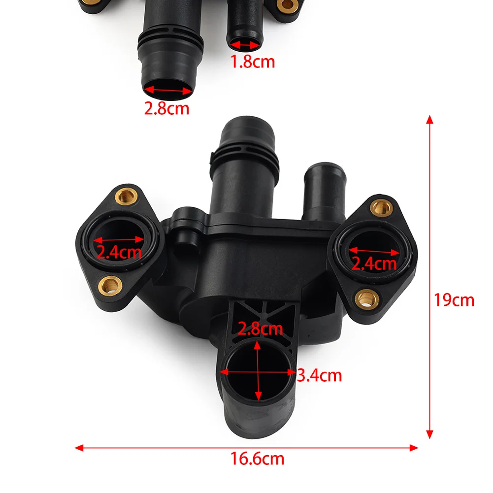 Tubo di uscita dell'acqua dell'alloggiamento del termostato del liquido di raffreddamento del motore dell'automobile per Land Rover Discovery Range Rover Sport per Jaguar S-Type XF XJ 3.0T