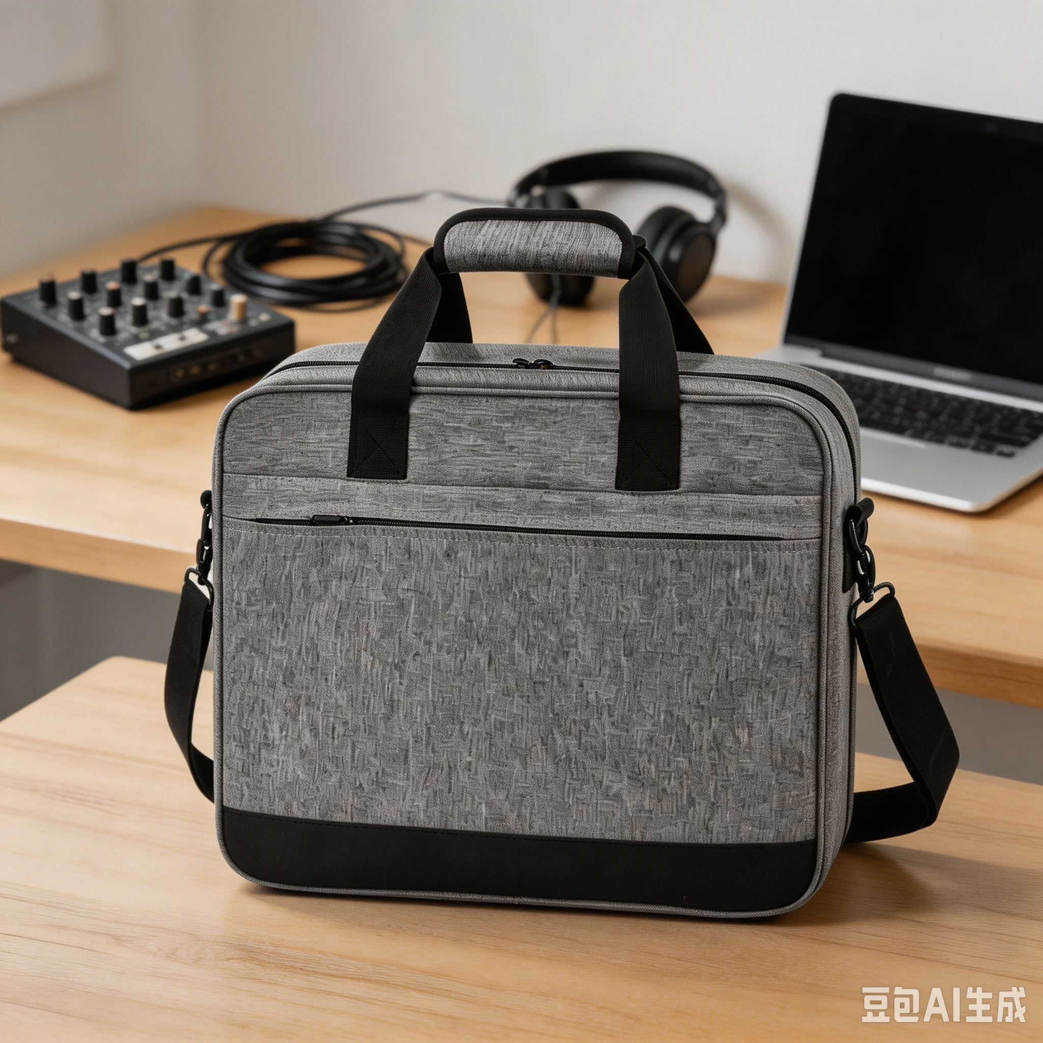 Audio Mixer Bag Large Capacity Recording Equipment Storage Carrying Case With Adjustable Shoulder Straps For DJs & Recording