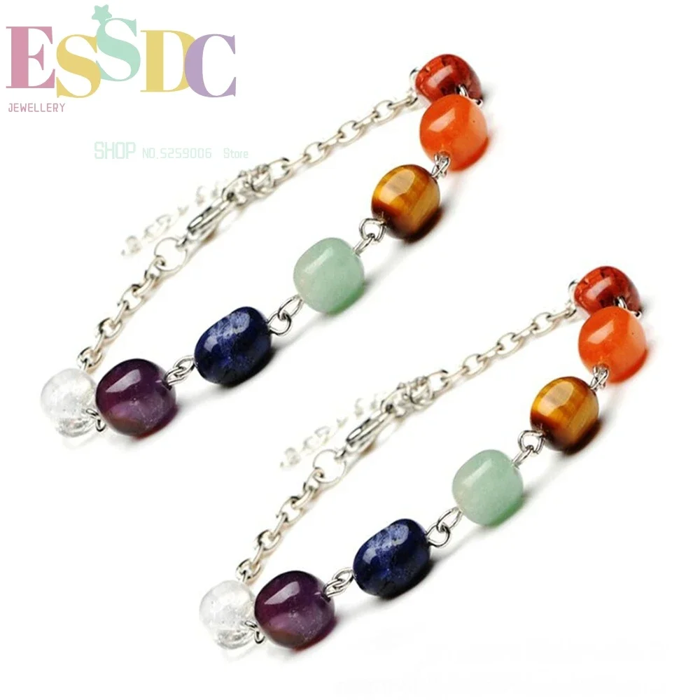 

Shaped Stone Amethyst Colorful Bracelet Unshaped White Crystal Yoga Fashion Natural Jewelry Wholesale Exquisite Gift Girl
