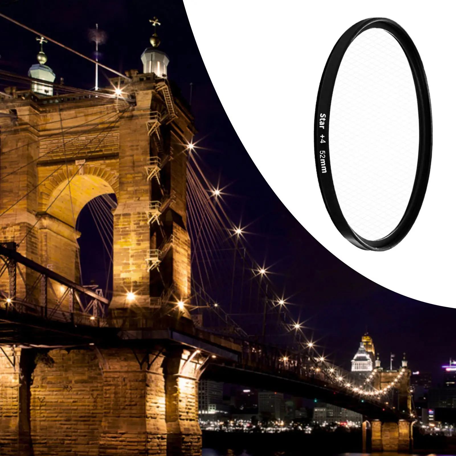 Star Filter 52mm Camera Lens Effect Filters Threaded Mount Portable Photo Accessories For Night Scenery Videographers Travel