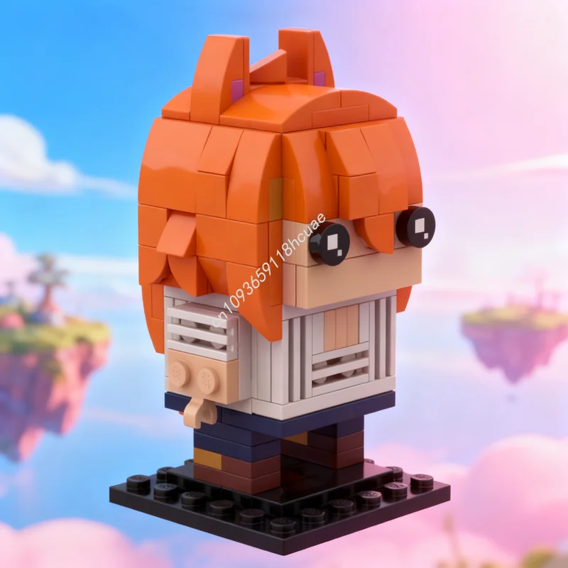 

Набор для сборки MOC Brickheadz: Модель Люкахджина с длинными волосами, 155 деталей. Рождественский подарок, конструктор, развивающая игрушка, DIY, креативная идея.