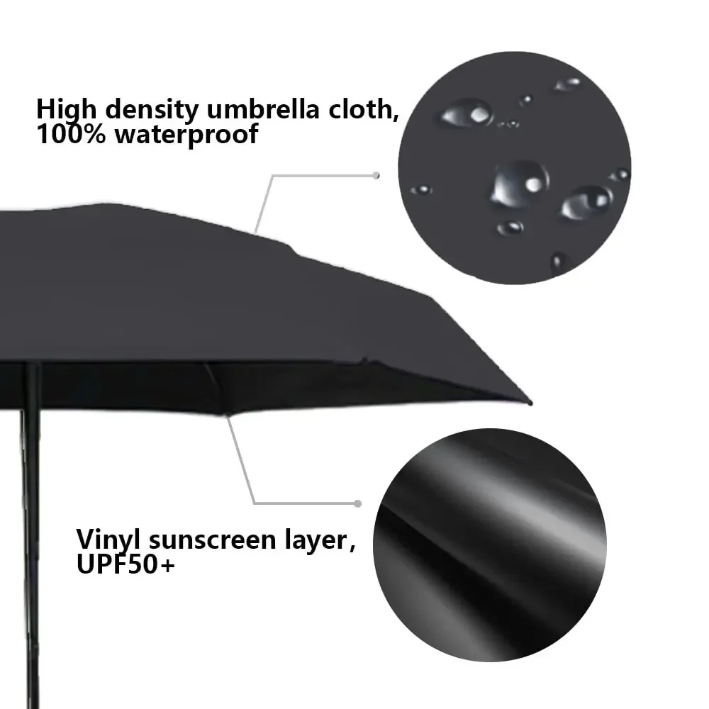 Mini Sun Umbrella Small Pocket Rain Umbrella Vinyl Folding Umbrella UV Ultraviolet Protection Sun Shade Pocket Parasol Capsule