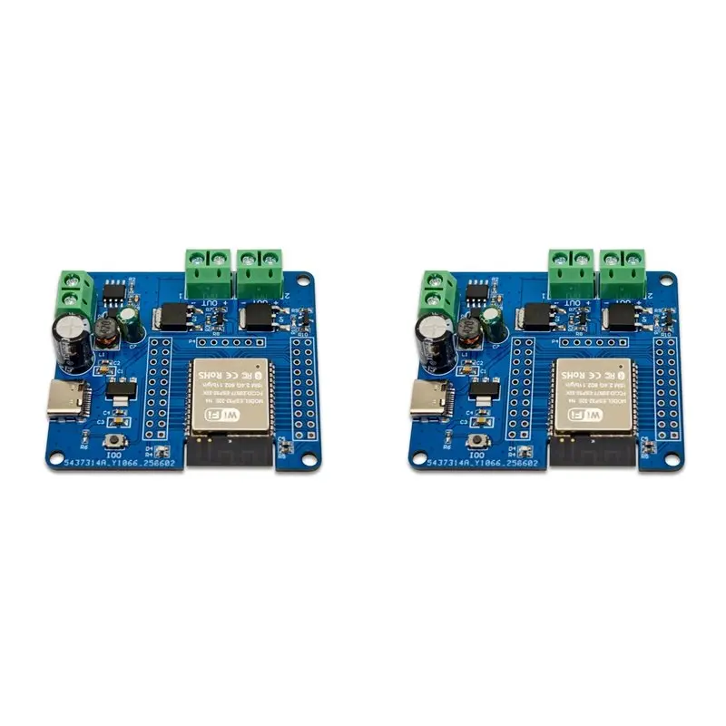 

ABVO-2X ESP32 Dual-Channel MOS Switch Module DC5-60V On-Board ESP32-32E Wifi And BLE Module