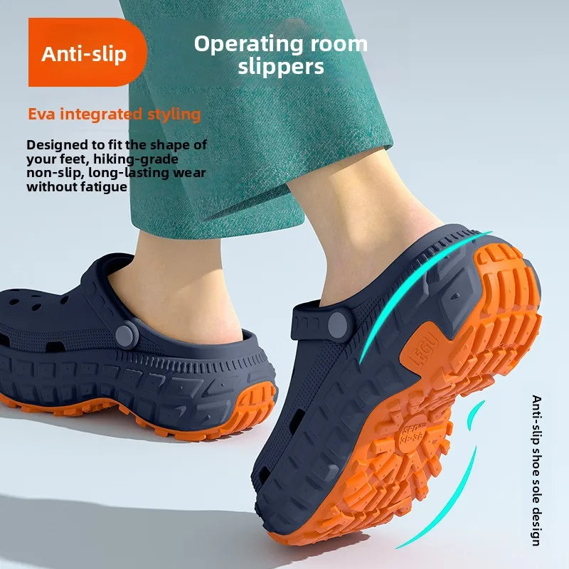 Men's driving breathable non-slip hole shoes summer new deodorant non-slip outer wear wear wear-resistant fishing beach sandals