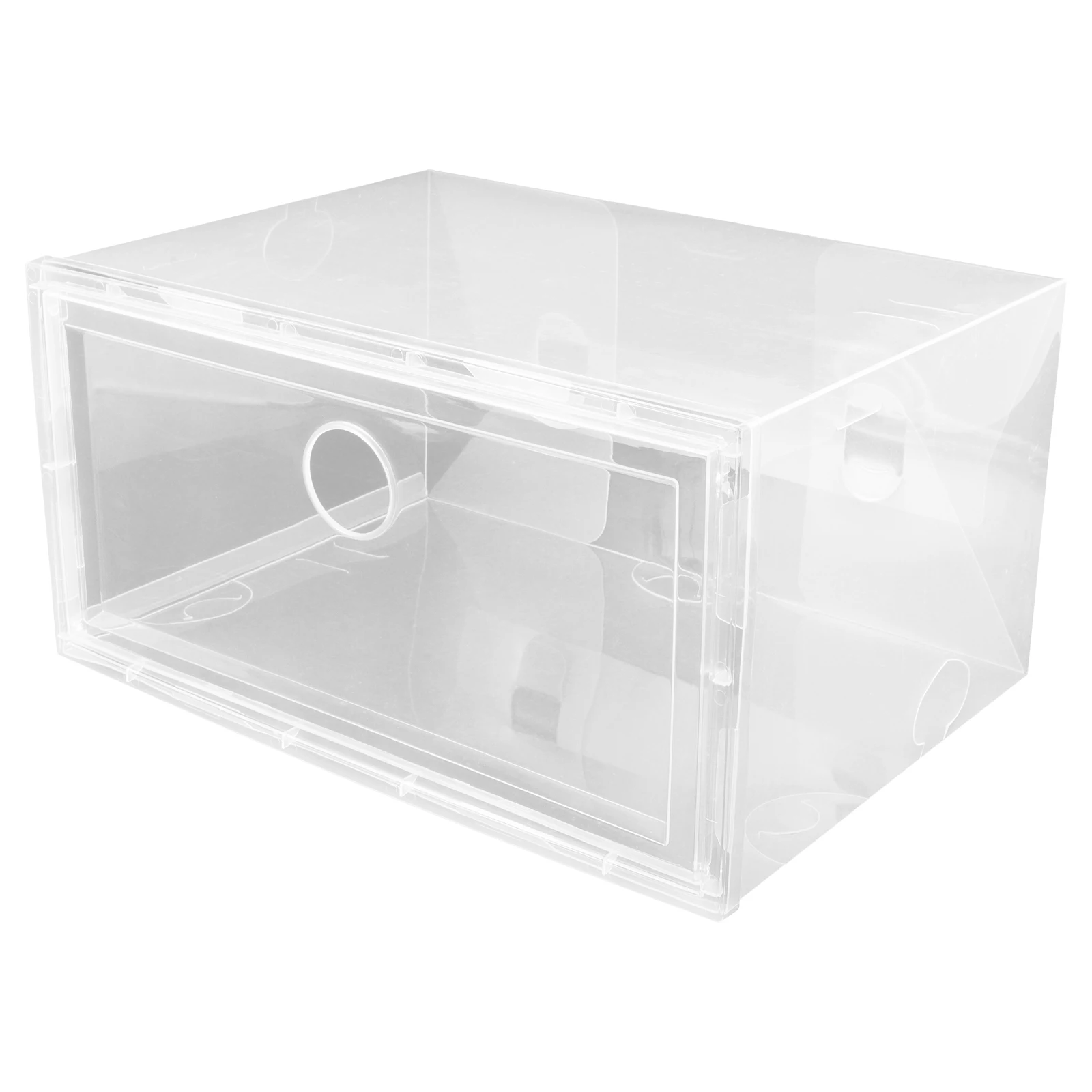 

1pc Stackable Shoe Box Transparent Plastic Storage Container Household Footwear Box For Sneakers Sandals Slippers Dustproof