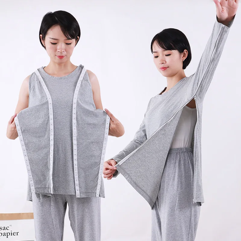 

Nightdress Easy To Wear and Take Off Hospital Gown After Fracture Postoperative Infusion Convenient Injection Nursing Care