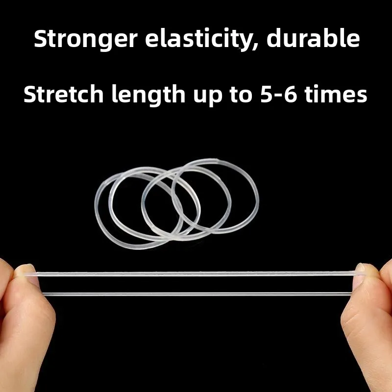 Hoge elastische duurzame siliconen rubberen band hittebestendige transparant witte industriële lederen hoes voor huisorganisatie