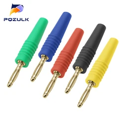 5PCS 2MM Plugs Gold Plated Musical Speaker Cable Wire Pin Banana Plug Connectors