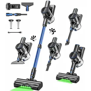 45KPA 8 in 1 Lightweight Vacuum Cleaners for Home, 50Mins Anti-Stick, LED Display, Rechargeable Vacuum for Pet Hair/Carpet/Floor