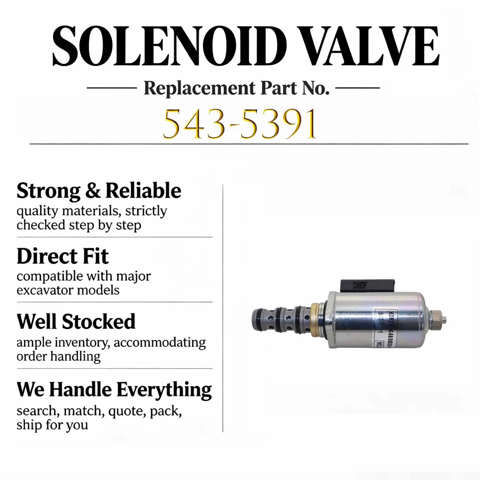 543-5391 5435391 Solenoid Valve For Caterpillar CAT 988 XE 988 995 992 Wheeled bulldozer