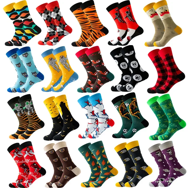 

Original design autumn and winter animal socks astronaut male socks geometric female socks Halloween socks