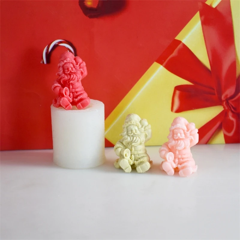 Y1UB Christmas Santa Silicone Mold Craft Resin Sculptures Mould