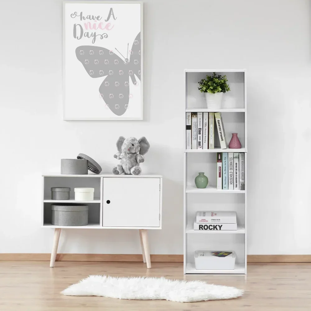 Modern Farmhouse Sturdy Build Gold Display Shelf Multi Tier Stain Resistant Heavy Duty Adjustable Shelves for Room Use
