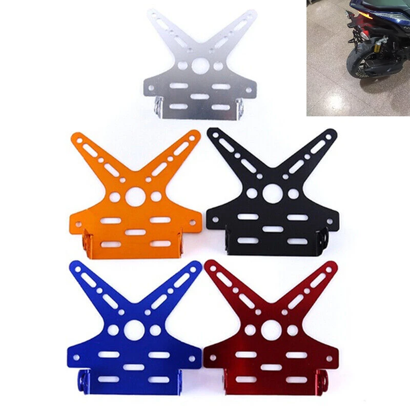 

Aluminum alloy adjustable motorcycle license plate holder for sports cars off-road motorcycles electric scooters pedal bikes fz6