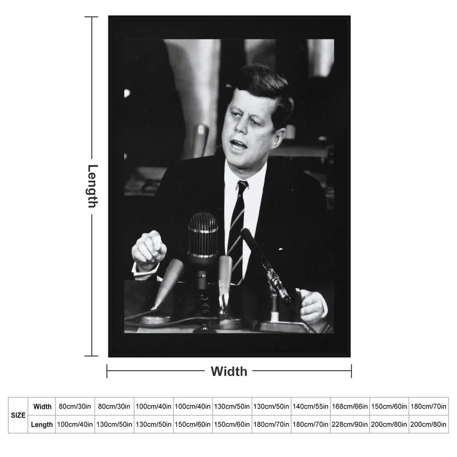 John F Kennedy USA President Throw Blanket Large Extra Large Throw Camping sofa bed Picnic Luxury Thicken Blankets