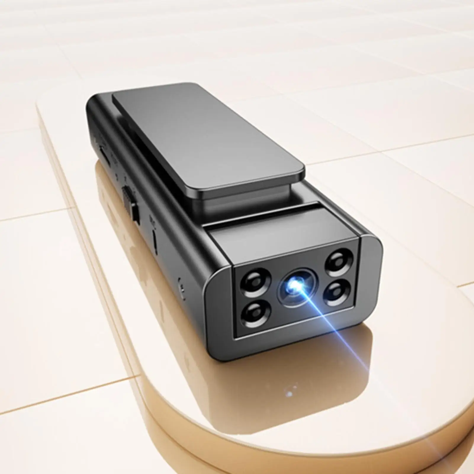 Körperkamera, am Körper getragene Kamera, tragbarer Rekorder, Weitwinkel-Sicherheits-Vlogging-Gerät für Brust, Helm, Skifahren