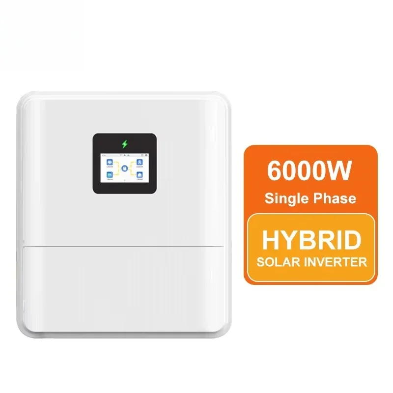 IP65 48V 6kw Single Phase Hybrid Solar Inverter 6000W 6KVA Hybrid Inverter Pure Sine Wave On/Off Grid Solar Inverter with MPPT