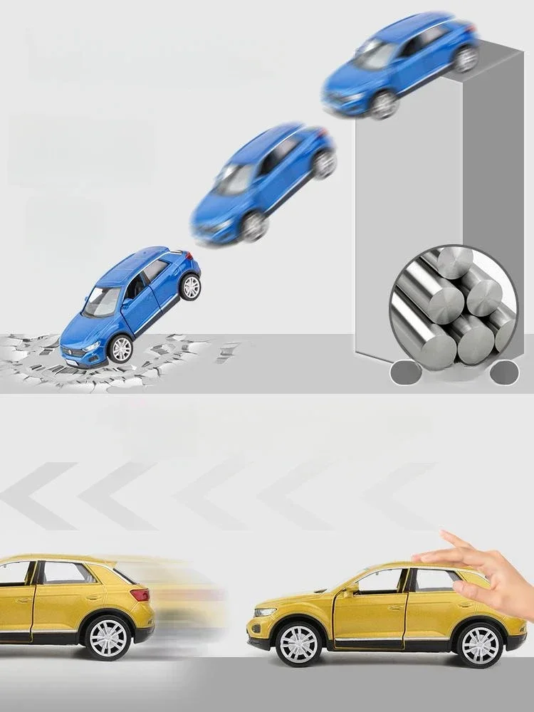 1:36 VOLKSWAGEN T-ROC SUV Alloy Model Toy Car 11.6cm Diecast Pull Back Metal Collection Children Toys Gift