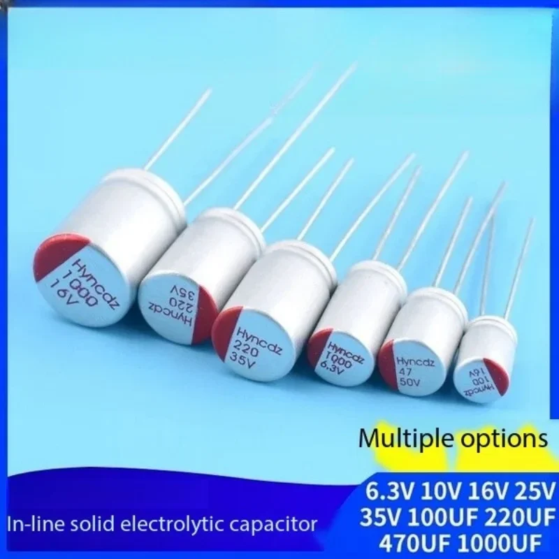 5PCS Solid State Electrolytic Capacitors 6.3V 10V 16V 25V 35V 100UF 220UF 470UF 1000UF