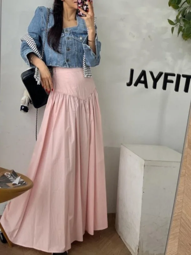 Saia Midi Psada de Cintura Alta Retro, Item de Moda Fena, Design Sensacional, Saia Branca em A, Estilo E para o...