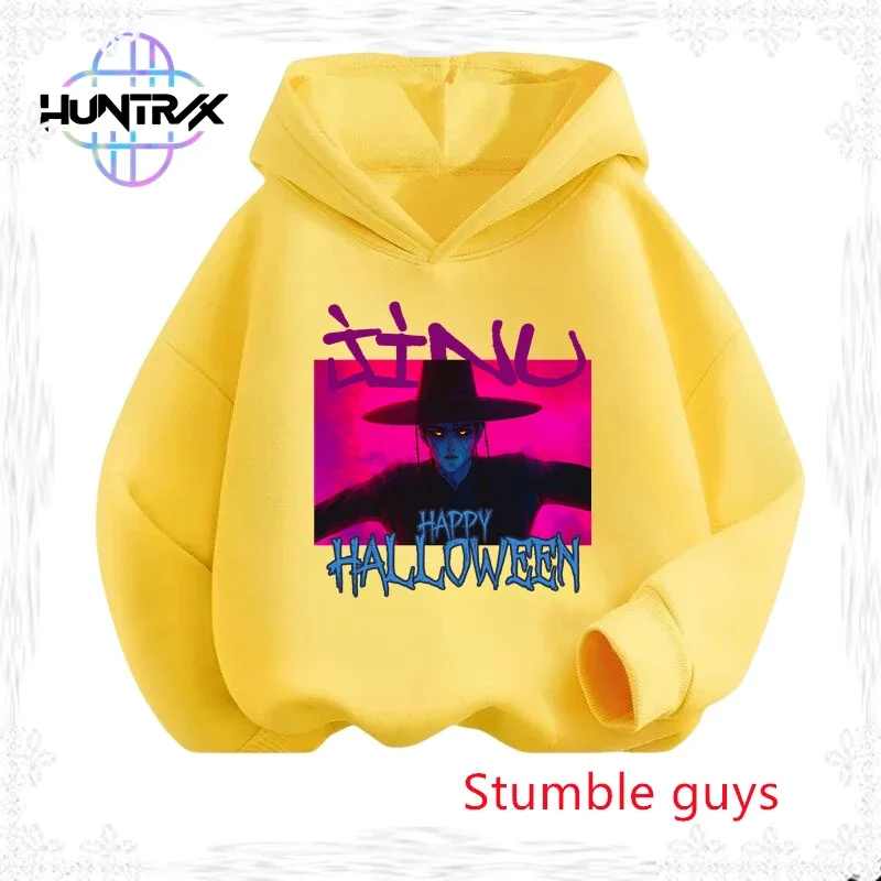 

Kpop Demon Hunters Anime Boys Hoodie Autumn Rumi Soft Warm Halloween Trendy Print Lightweight Hooded Sweatshirt​