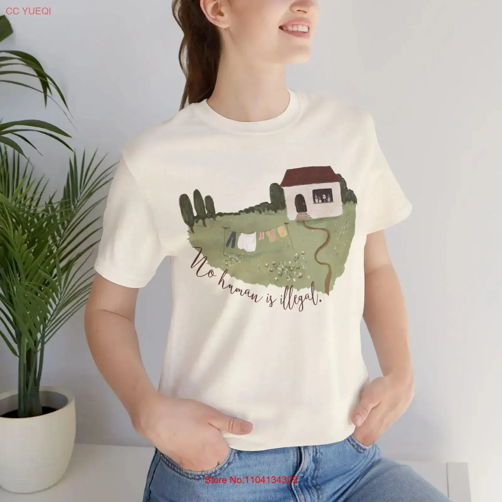 No Human Is Illegal T Shirt Immigrant Ally Keep the Immigrants Deport Racists Make America Great Antiracist Top vintage Washed