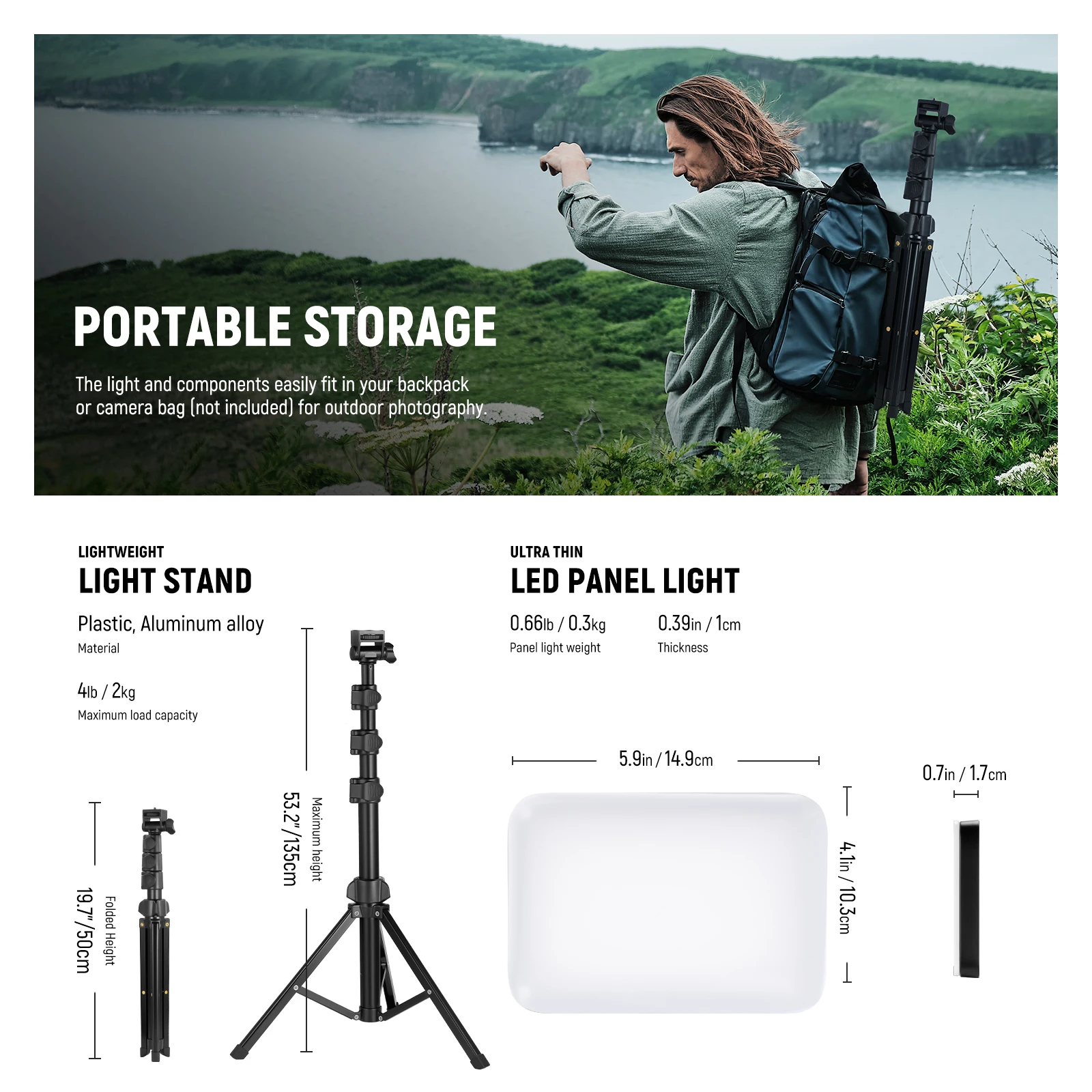 NEEWER светодиодный комплект освещения панели видеосъемки, 2-комплект двухцветных портативных студийных фонарей с регулируемой яркостью и подставками и фильтрами для фотографии