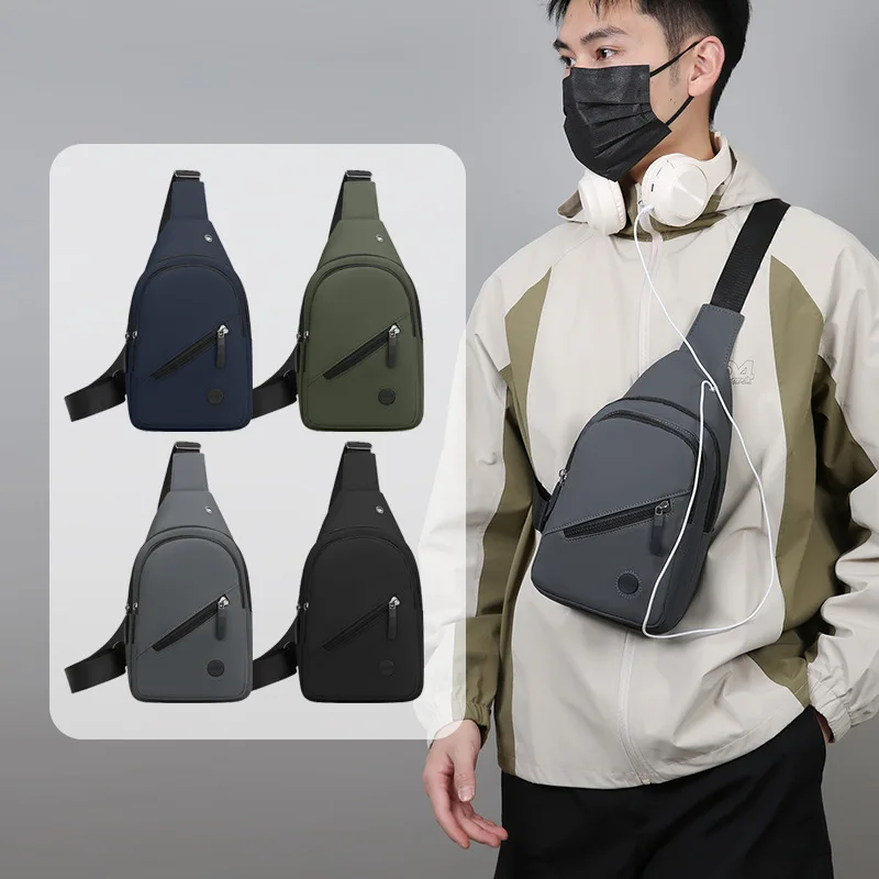 

Fashion Chest Bag Men's New Anti-splashing Shoulder Bag Large Capacity Multi-layer Adjustable Strap Crossbody Bag