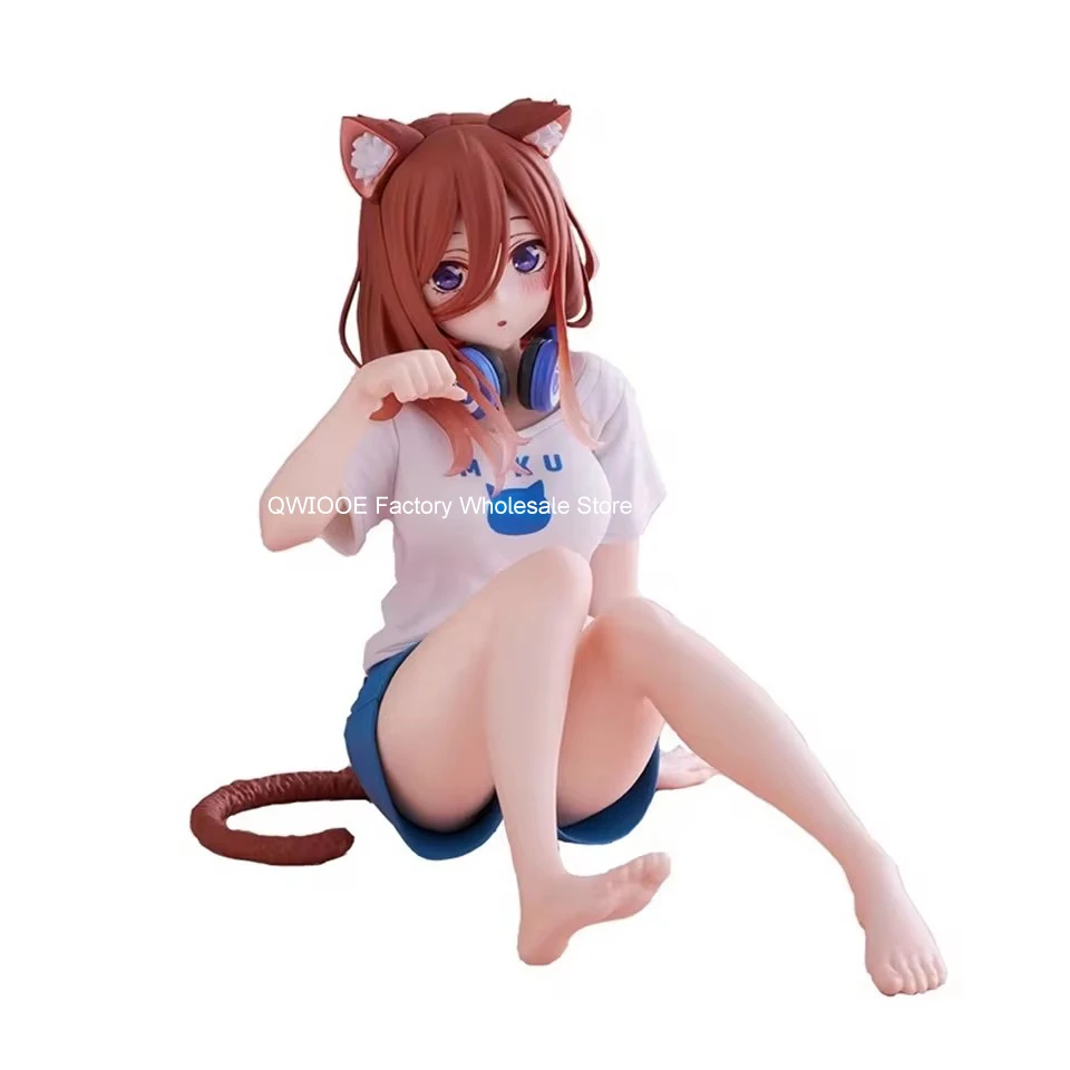 Original Genuine Taito Gotoubun No Hanayome 13cm Nakano Sanjiu Action Figure Toys Gifts Collection Dolls Wholesale