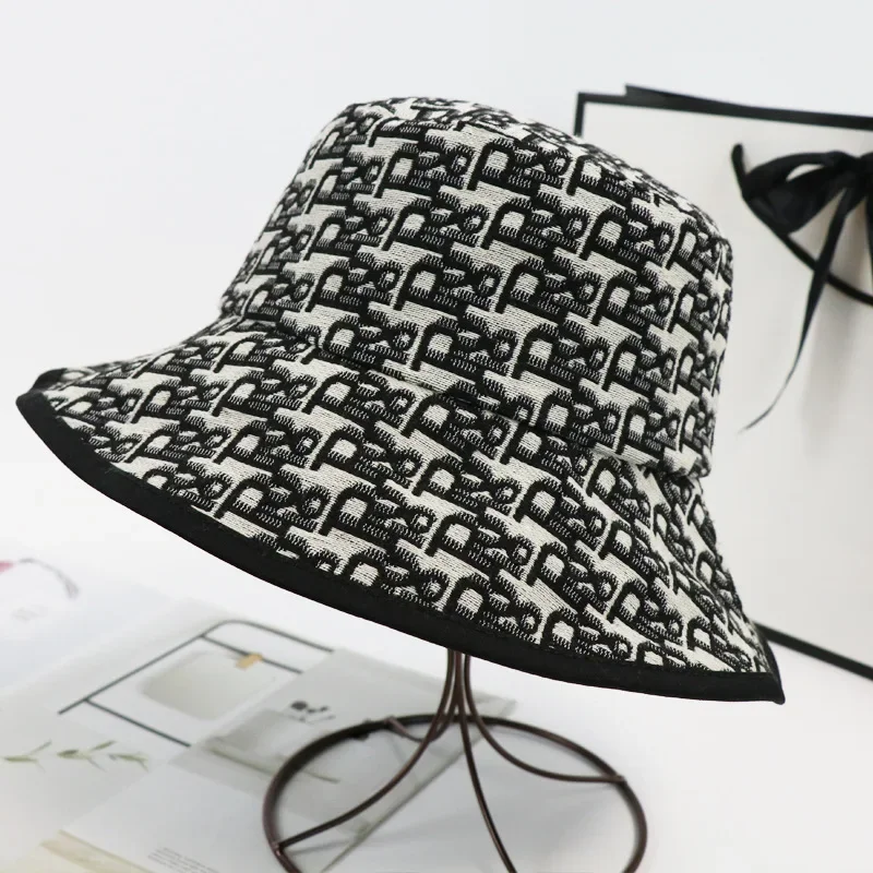 Luxury Design Printed Fisherman Hats for Women\'s Summer Foldable Panama Travel Bucket Hat Casual Sunshade Fishing Caps for Men