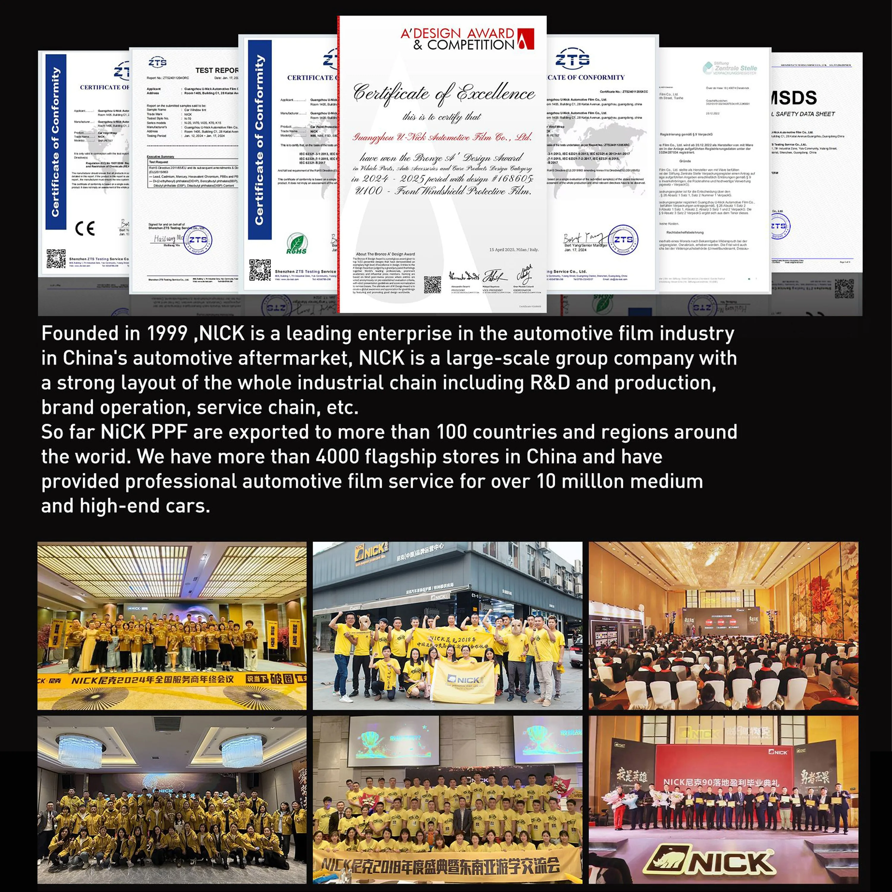 NICK 7.5MIL Thickness Transparent Matte TPU PPF Car Paint Protection Film Sand Proof Anti-Scratch Auto-Repair Body Cover