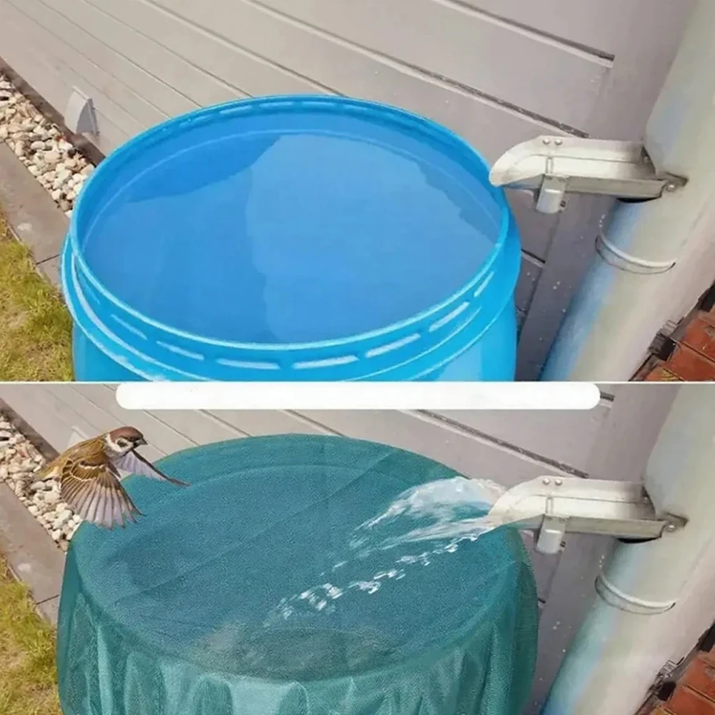 80/95/100cm Outdoor Garden Water Collection Bucket Lid Rainwater Bucket Water Tank Mesh Cover With Adjustable Drawstring