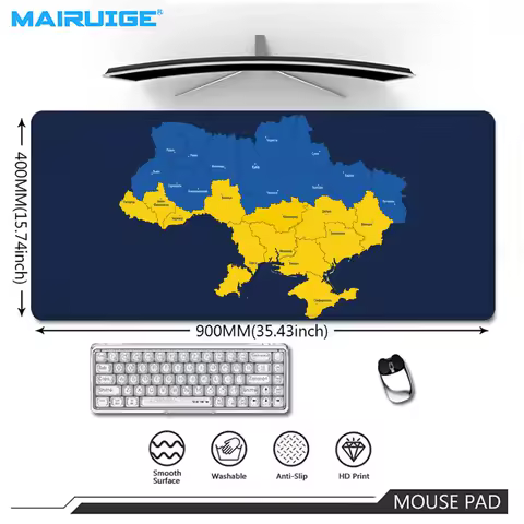 Blue map Mouse Pad XXL 90X40cm Computer Keyboard Gaming Mats Desk Mat Large Mousepad 40X45 Table Pads gamer