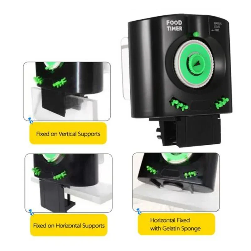 

Electric Office Automatic Aquarium Fish Feeder Timer Wall Mounted Fishes Feeding Tool Battery Operated AccessoriesWT-180A