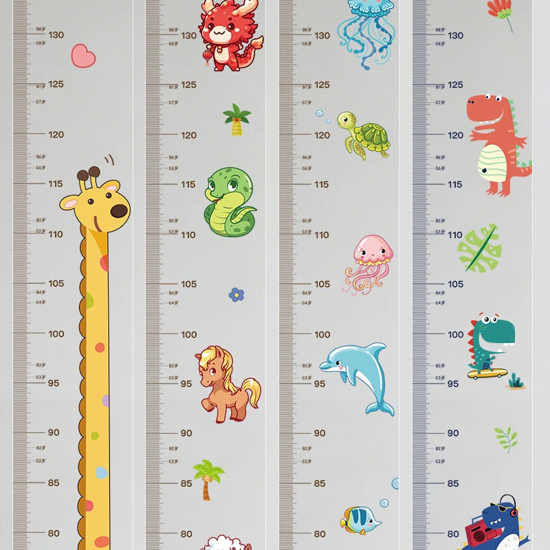 Cartoon Height Measurement Wall Sticker Accurate Clear Scale Up To 200cm Removable Perfect For Kids Bedroom Nursery Home Decor