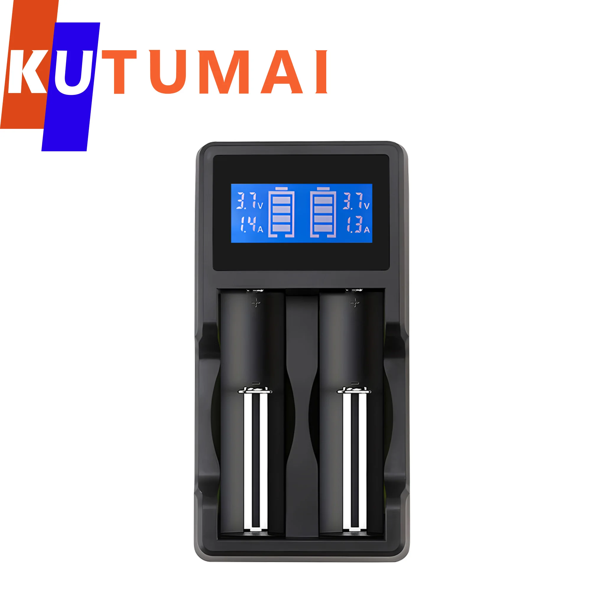 

Universal USB battery charger with LED display, 2A fast charging for rechargeable batteries such as Li-ion Ni-MH/Ni-cd AA AAA