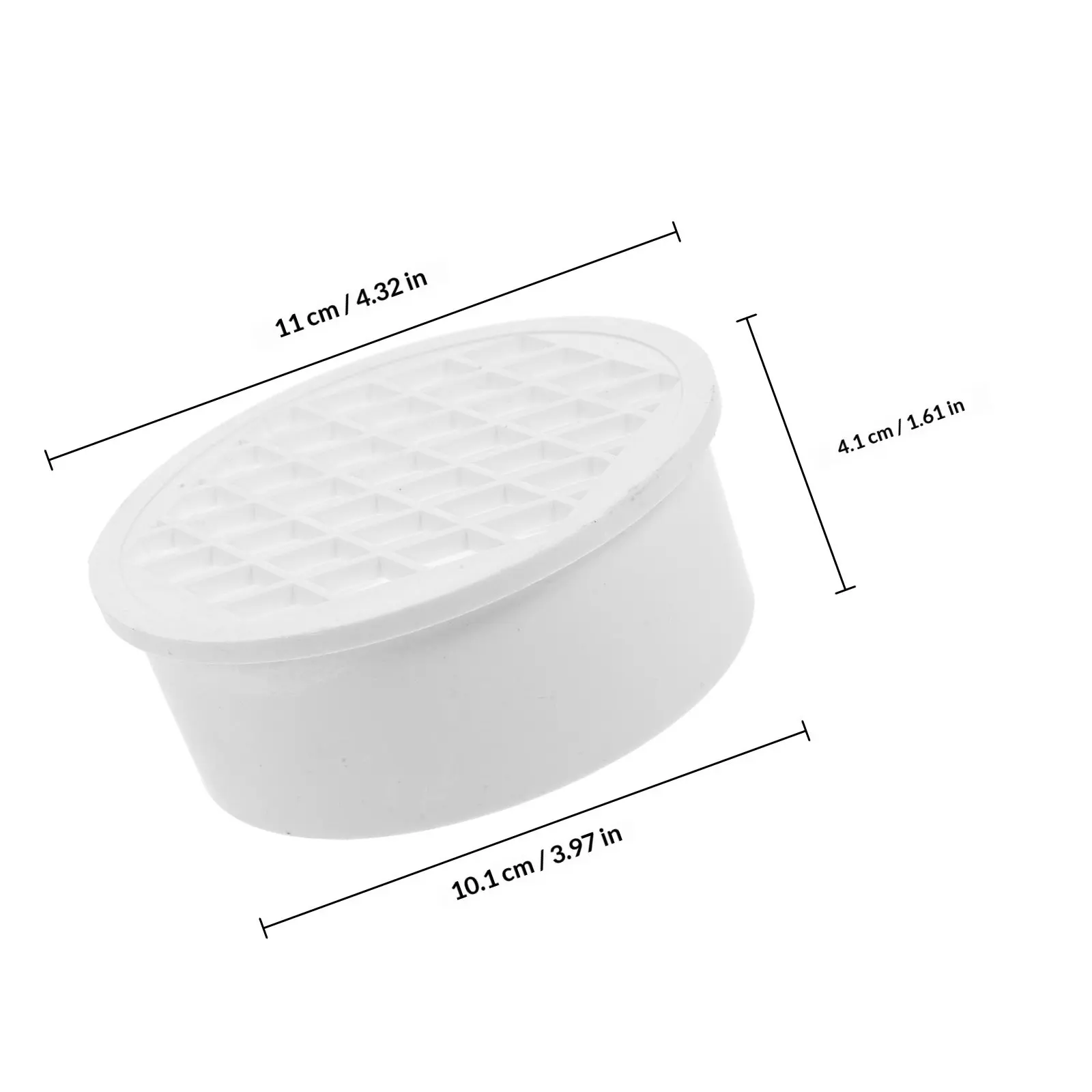 2Pcs PVC Insert Floor Drain Cover Design for Balcony Garden Outdoor Roof Basement Tile Marble Flooring Floor