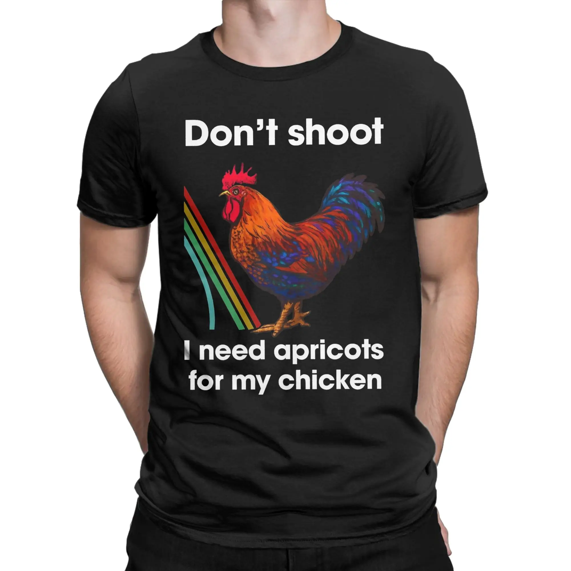 Don't Shoot I Need Apricots for My Chicken Arc Raiders T-Shirts Men Leisure Cotton Tee Shirt Short Sleeve T Shirt Party Clothing