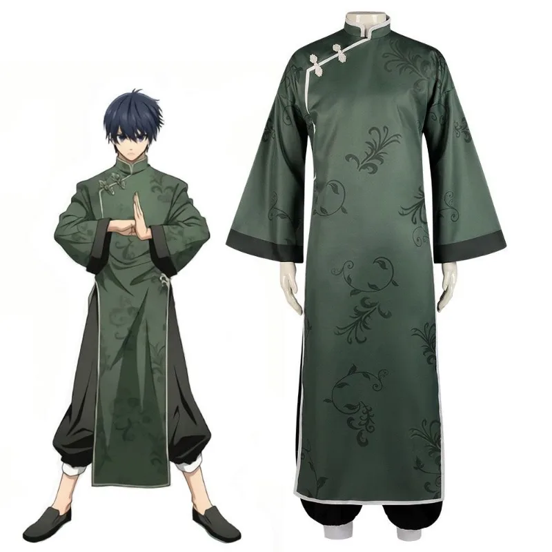 

Isagi Yoichi Bachira Meguru Costume Anime Blue Lock Cosplay Green Cheongsam Tang Suit Chinese Kung Fu Clothes Men Adults