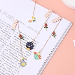 1/4PCS Cute Cartoon Metal Bookmark Little Prince Pendant Backpack Pendant Suitable for Bookmarks Book Clip Backpack Accessories