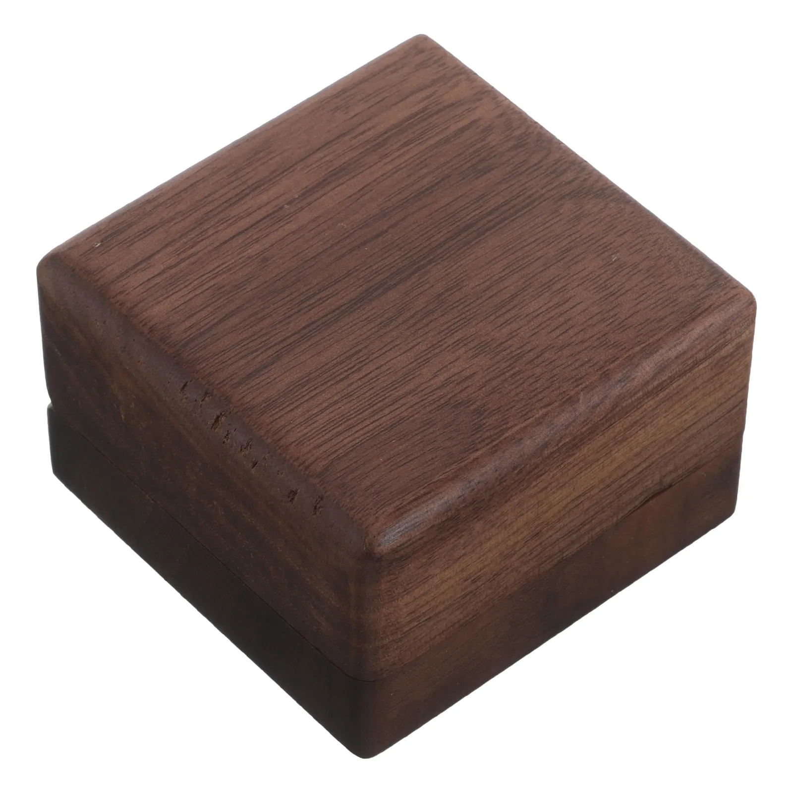 Black Walnut Tie Clip Case – Cufflink & Ring Organizer Box for Jewelry Display and Travel Storage