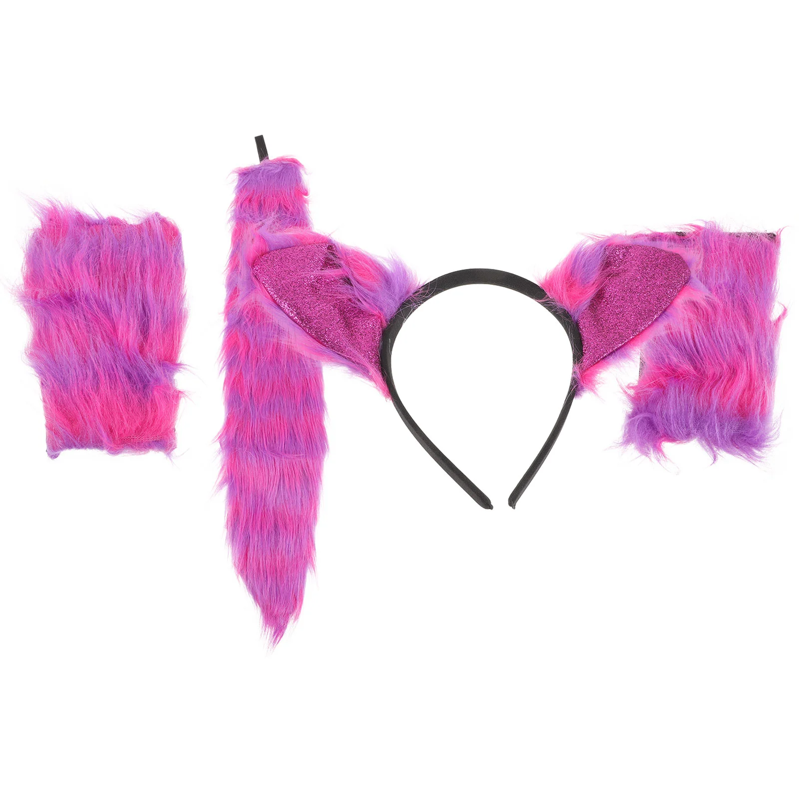 Keep Warm Decorate Fox Glove Tail Child Animal Ears Headband Halloween Plush Wolf Cosplay Costume Furry