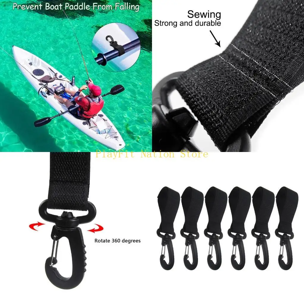 242F 6PCS 보트 패들 클립 카약 패들 골키퍼 카약 패들 스토리지 홀더 카약 노 스냅 클립 카약 카누 보트 패들 부품
