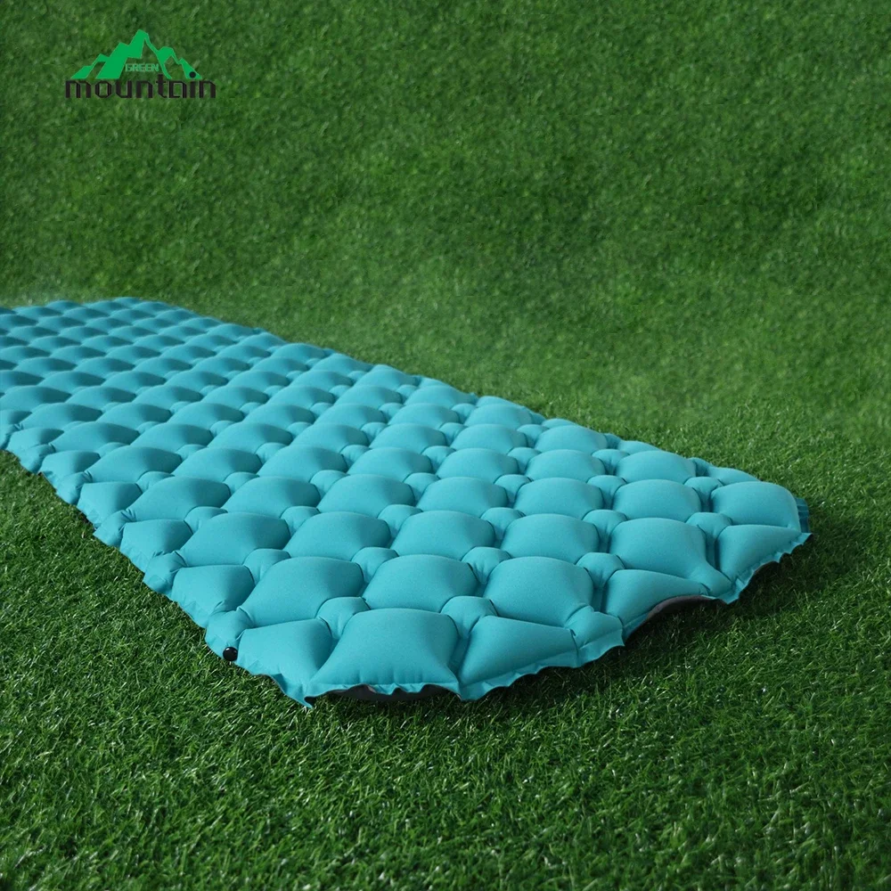 Outdoor Soft Warm Fabric Material Camping ultralight lightweight inflatable folding air sleeping pad mat free pillow and air bag image 6