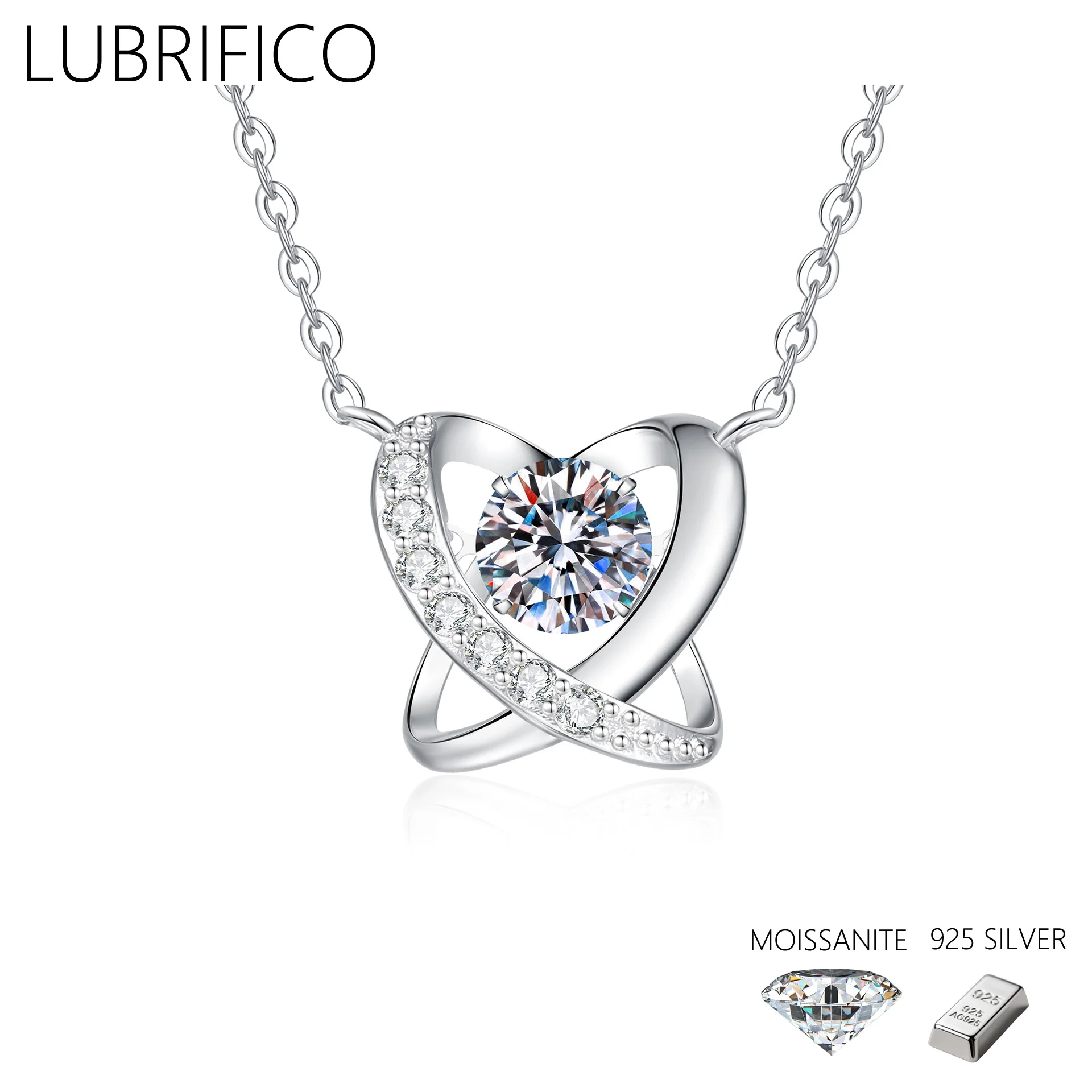 

1.0 Ct Moissanite Butterfly Shape Necklace 925 Sterling Silver Lab Diamond Pendant Women Gifts Wedding Fine Jewelry Party